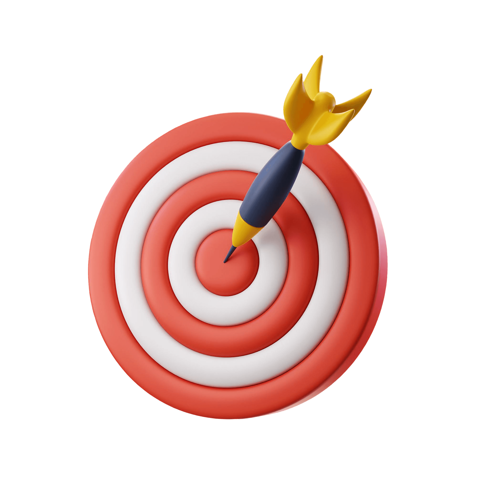 Financial goal achievement illustration - arrow hitting target representing financial success
