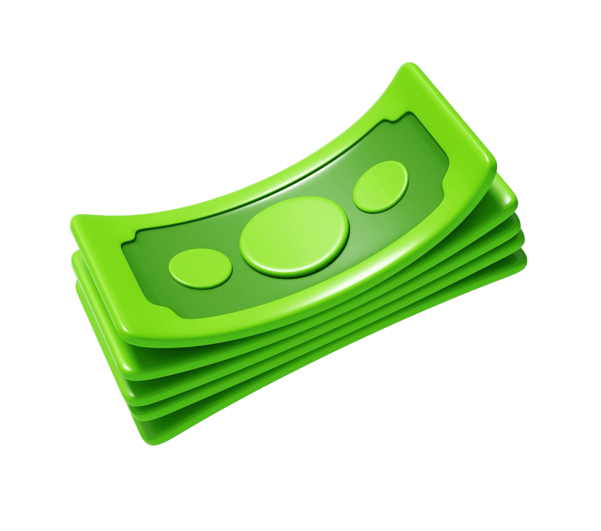 Money management illustration - bundle of cash representing financial savings and wealth building